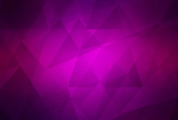 Dark Purple Vector Polygon Abstract Backdrop Inglês Elegante Ilustração Poligonal —  Vetores de Stock