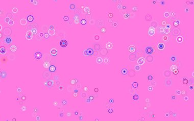 Dairesel şekilli açık kırmızı vektör düzeni. Doğa tarzında renkli baloncuklu soyut illüstrasyon. Reklamlar, broşürler için desen.