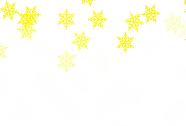 Светло Желтый Вектор Искушает Ледяными Снежинками Звездами Современная Геометрическая Абстрактная — стоковый вектор