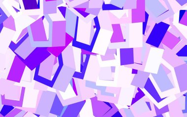 Renkli altıgenli açık mor vektör deseni. Bulanık yüzeyde renkli altıgenlerin çizimi. Duvar kağıtlarının dokusu için desen.