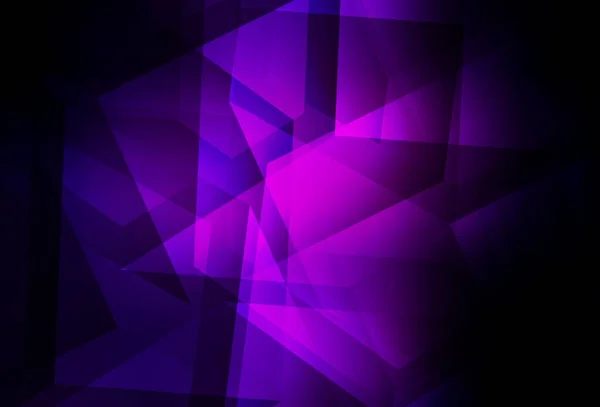 Plantilla Mosaico Triángulo Vector Púrpura Oscuro Ilustración Abstracta Poligonal Con — Vector de stock