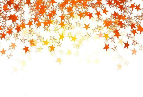 Texture Vectorielle Orange Clair Avec Belles Étoiles Illustration Colorée Brillante — Image vectorielle