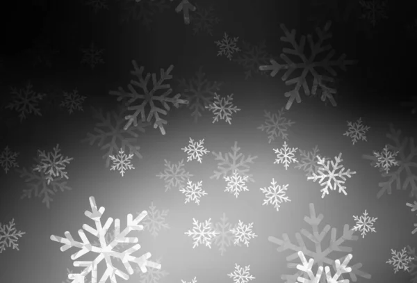 Dunkelgraues Vektormuster Weihnachtlichen Stil Eine Kluge Illustration Mit Weihnachtlichen Elementen — Stockvektor