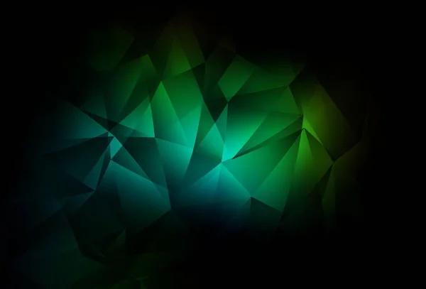 Gradient Vectoriel Vert Foncé Motif Triangles Illustration Polygonale Brillante Composée — Image vectorielle