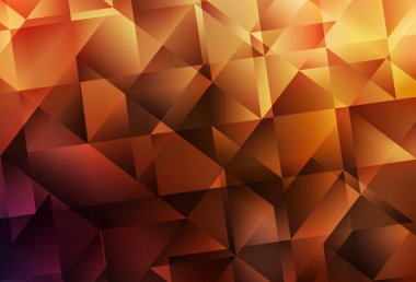 Koyu turuncu vektör çokgen desen. Çokgen tarzda tamamen yeni bir renk çizimi. Arkaplanlarınız için desenli desen.