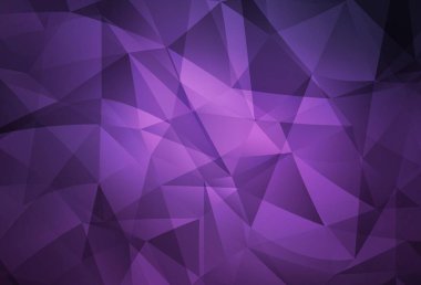 Koyu mor vektör üçgen arkaplan. Çokgen şekilli bir örnek. Web siteniz için çokgen tasarım.