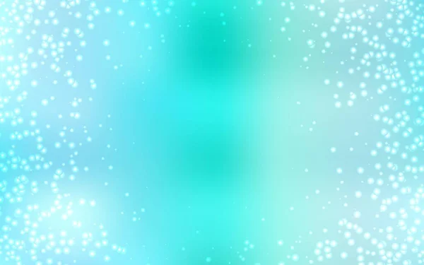 Світло Блакитне Зелене Векторне Компонування Космічними Зірками Розмитий Декоративний Дизайн — стоковий вектор