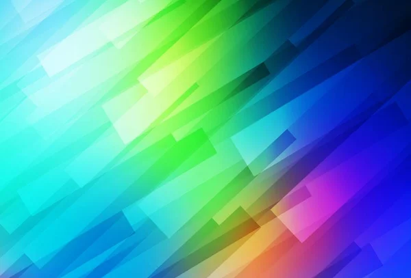 Ljusblå Grön Vektor Layout Med Linjer Rektanglar Glitter Abstrakt Illustration — Stock vektor