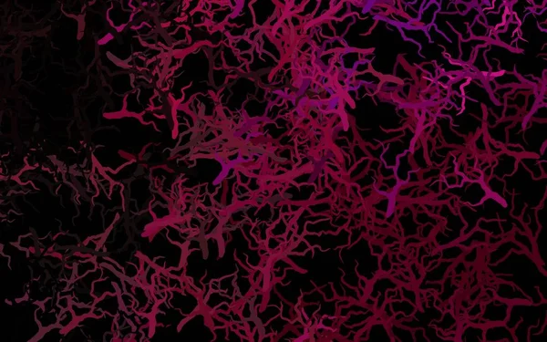 Σκούρο Ροζ Διάνυσμα Doodle Φόντο Φύλλα Κλαδιά Πολύχρωμη Απεικόνιση Στυλ — Διανυσματικό Αρχείο