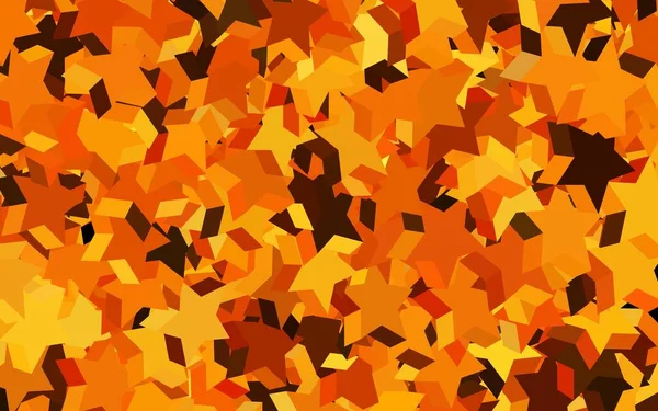 Rozvržení Vektorů Dark Orange Jasnými Hvězdami Rozmazaný Dekorativní Design Jednoduchém — Stockový vektor
