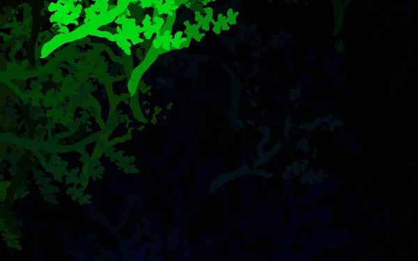 Koyu Yeşil Vektör Ağaçlı Dallı Zarif Duvar Kağıdı Doğal Tarzda — Stok Vektör