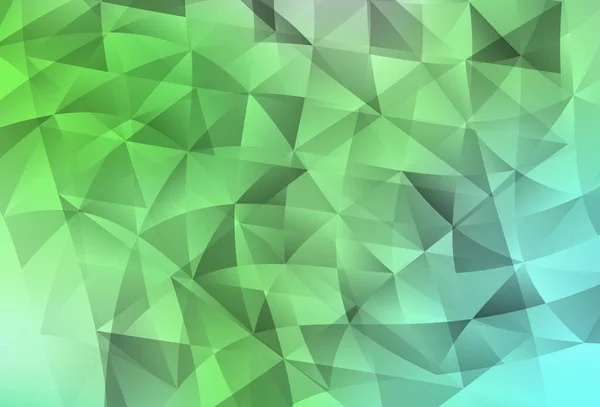 Ljusgrön Vektor Bakgrund Med Trianglar Dekorativ Design Abstrakt Stil Med — Stock vektor