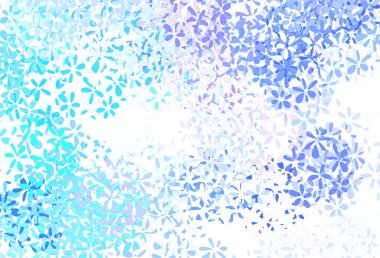 Açık mavi, kırmızı vektör yapraklı karalama şablonu. Zarif doğal desenli ve eğimli yapraklar. Marka kitabınız için yeni şablon.