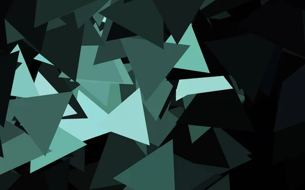 Dunkelgrünes Vektormuster Mit Polygonalem Stil Glitzernde Abstrakte Illustration Mit Dreieckigen — Stockvektor