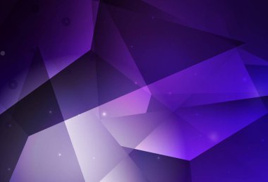 Çizgileri ve üçgenleri olan koyu mor vektör arkaplanı. Soyut üçgenli dekoratif tasarım. Kartvizitiniz için modern tasarım.