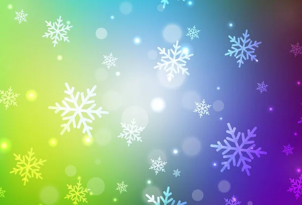Světlá Vícebarevná Vektorová Šablona Karnevalovém Stylu Jednoduchý Gradient Ilustrace Vánočními — Stockový vektor