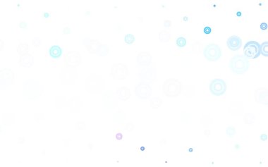 Açık pembe, benekli mavi vektör arkaplan. Bulanık dekoratif tasarım baloncuklu soyut tarzda. Poster ve web siteleri için tasarım.