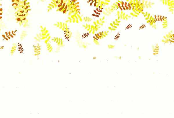 Hellgrünes Gelbes Vektorkunstwerk Mit Blättern Eine Elegante Helle Illustration Mit — Stockvektor