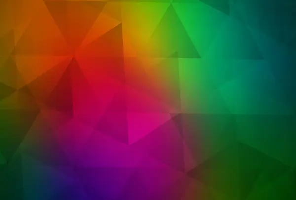 Темний Багатобарвний Векторний Мозаїчний Фон Трикутника Геометрична Ілюстрація Стилі Орігамі — стоковий вектор