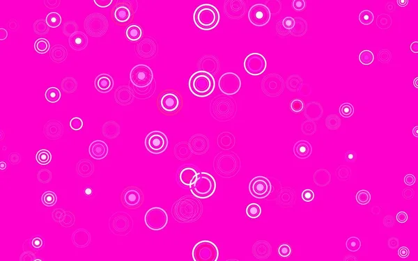 Modèle Vectoriel Rose Clair Avec Des Cercles Design Décoratif Flou — Image vectorielle