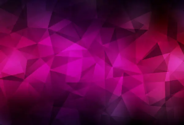 Mörk Rosa Vektor Lutning Trianglar Mall Elegant Ljus Polygonal Illustration — Stock vektor
