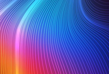 Açık mavi, parlak çizgili kırmızı vektör arkaplan. Çizgilerle modern geometrik soyut çizim. Reklamınız, posteriniz, afişiniz için en iyi tasarım.