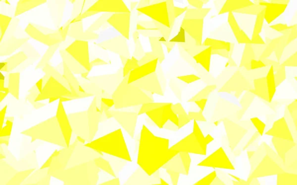 Ljusgul Vektor Bakgrund Med Linjer Trianglar Glitter Abstrakt Illustration Med — Stock vektor