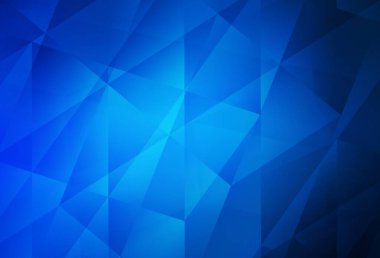 Koyu mavi vektör üçgen mozaik şablonu. Gradyan ile Origami tarzında yaratıcı geometrik şekil. Tamamen yeni bir tasarım sizin broşürü.