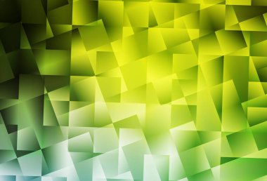 Açık yeşil, dikdörtgen biçiminde sarı vektör dokusu. Renkli dikdörtgenlerle modern soyut çizimler. Şablon bir arkaplan olarak kullanılabilir.
