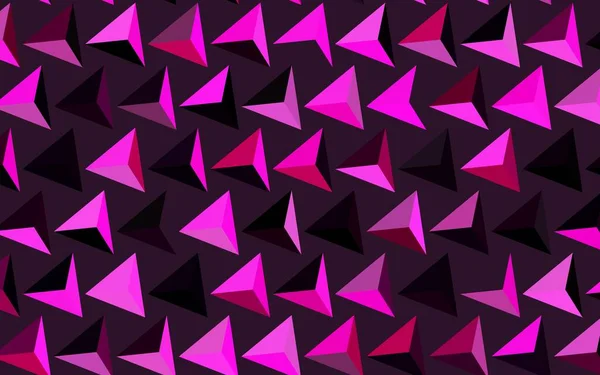 Темно Рожеве Векторне Компонування Лініями Трикутниками Абстрактна Градієнтна Ілюстрація Трикутниками — стоковий вектор