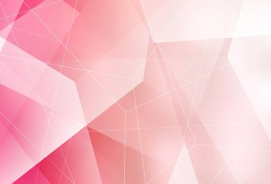 Çizgileri ve üçgenleri olan açık kırmızı vektör arkaplanı. Renkli üçgenlerin olduğu bir resim. Duvar kağıtları için zarif tasarım.