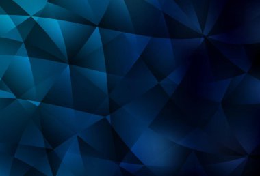 Koyu mavi vektör soyut çokgen şablon. Gradyanı olan üçgen geometrik örnek. Marka kitabınız için yeni şablon.