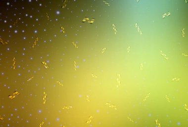 Koyu yeşil, sarı vektör dokusu doğum günü tarzında. Modern soyut Noel ruh hali şekilleri. Üniversitenin tanıtımı için akıllı tasarım.