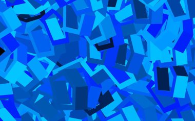 Altıgenli koyu mavi vektör arkaplan. Renkli altıgenli bir resim seti. Marka kitabınız için yeni şablon.