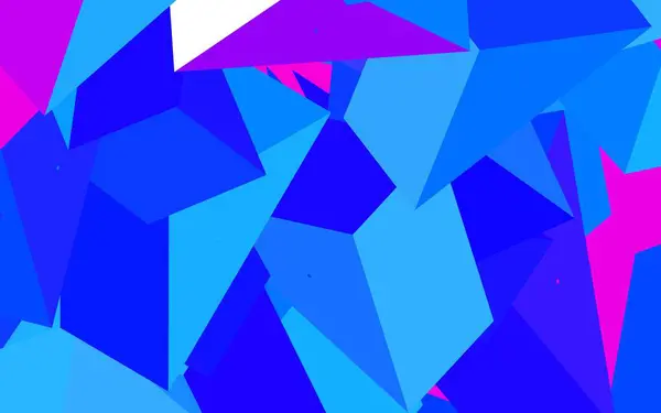 Dunkelrosa Blauer Vektorhintergrund Mit Linien Dreiecken Abstrakte Gradienten Illustration Mit — Stockvektor