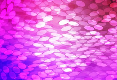 Açık Mor, diskli pembe vektör dokusu. Soyut arka planda bulanık kabarcıklar ve renkli gradyan. Reklamlar, broşürler için desen.