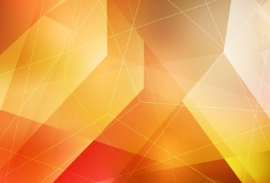 Açık Turuncu vektör arkaplanı, çizgiler, üçgenler. Üçgenli soyut gradyan çizimi. Kartvizitiniz için modern tasarım.