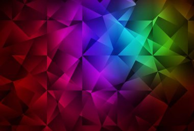 Koyu Çokrenkli vektör soyut çokgen şablonu. Soyut ve üçgenli renkli çizimler. Pankartın için tamamen yeni bir şablon.