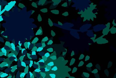 Koyu mavi, kaotik şekilli kırmızı vektör şablonu. Soyut gradyan şekilli basit renkli çizimler. İşiniz için en iyi akıllı tasarım.