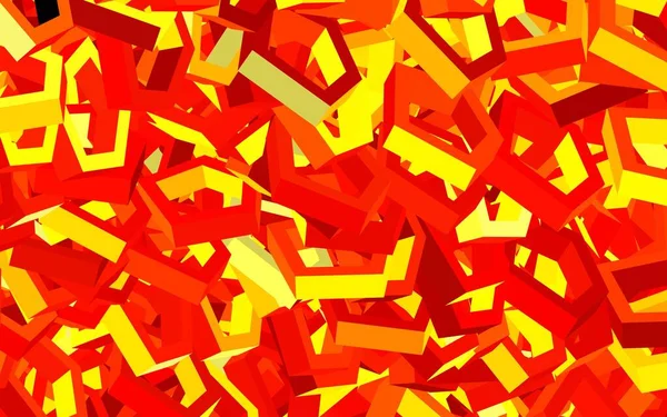 Rouge Foncé Fond Vectoriel Jaune Avec Hexagones Fond Flou Avec — Image vectorielle