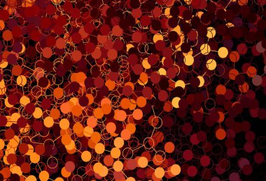 Kabarcıklı koyu turuncu vektör arka planı. Bulanık dekoratif tasarım baloncuklu soyut tarzda. Reklamlar, broşürler için desen.