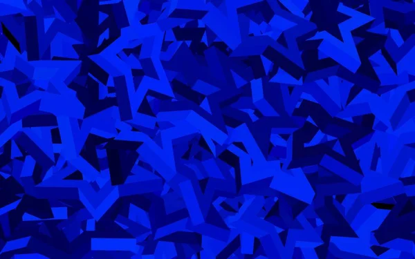 Темний Blue Векторний Фон Лініями Трикутниками Трикутники Абстрактному Тлі Барвистим — стоковий вектор