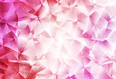 Çizgileri ve üçgenleri olan açık pembe vektör düzeni. Doğa tarzında üçgenleri olan güzel bir çizim. Duvar kağıtları için zarif tasarım.