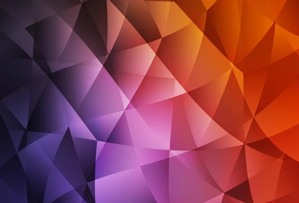 Rose Foncé Fond Mosaïque Triangle Vectoriel Rouge Illustration Polygonale Lumineuse — Image vectorielle