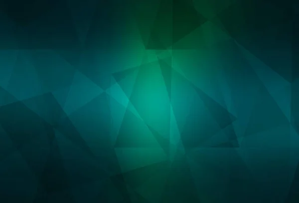 Синий Зеленый Векторный Треугольник Красочная Иллюстрация Абстрактном Стиле Треугольниками Совершенно — стоковый вектор