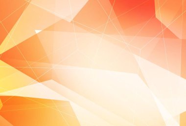 Açık Turuncu vektör arkaplanı, çizgiler, üçgenler. Renkli üçgenli modern soyut illüstrasyon. İniş sayfası için modern şablon.