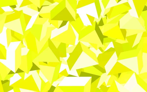 Jasnozielone Żółte Tło Wektora Trójkątami Piękna Ilustracja Trójkątami Stylu Natury — Wektor stockowy