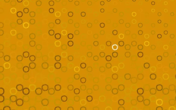 Textura Vetorial Amarelo Claro Com Discos Ilustração Com Conjunto Brilhantes — Vetor de Stock