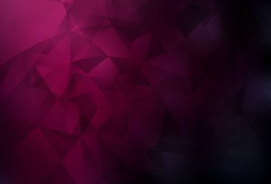 Çokgen biçiminde koyu pembe vektör arkaplan. Üçgenli soyut gradyan çizimi. Duvar kağıtları için zarif tasarım.