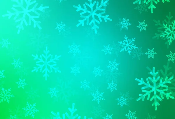Hellgrünes Vektormuster Weihnachtlichen Stil Abstrakte Gradienten Illustration Mit Farbenfrohen Weihnachtssachen — Stockvektor
